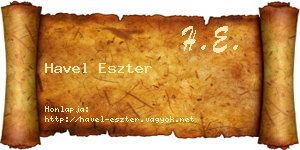 Havel Eszter névjegykártya